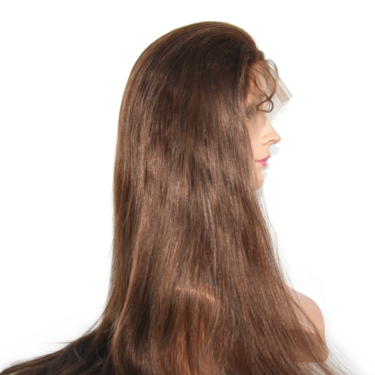 Full Lace Wig Human Virgin Hair Wig Brazilian 8-30 Inch straight hair Wigs    LM181